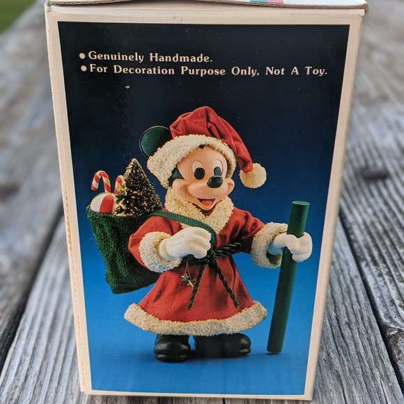 Vintage Fabric Mache 8” Disney Mickey Mouse Santa - Picture 11 of 13